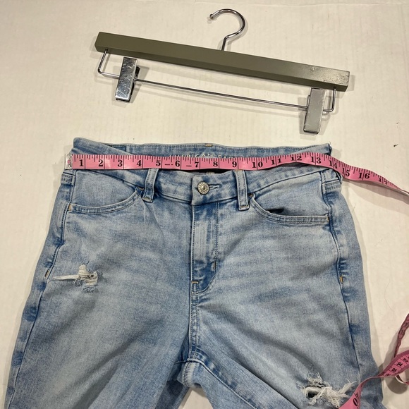 AMERICAN EAGLE DISTRESSED HIGH RISE JEGGIN 8 LONG - Picture 12 of 16